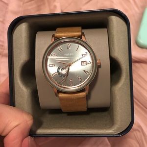 Fossil watch leather
